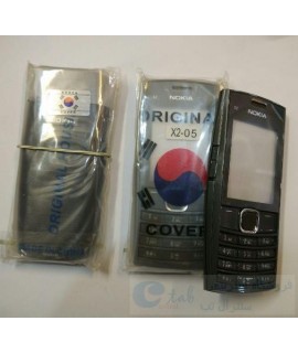 قاب کره ای ( اصلی - پشت و رو به همراه کیبورد و شاسی- قاب کامل) گوشی نوکیا  مدل X2-05 قطعات- باتری - قاب